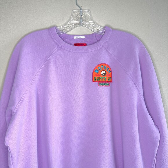 MOTHER The Biggie Concert Surf's Up Sweatshirt Purple, Small - Picture 3 of 10